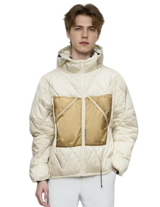 Ultraleichte, stilvolle, farbblockierte Daunenjacke f&uuml;r Herren