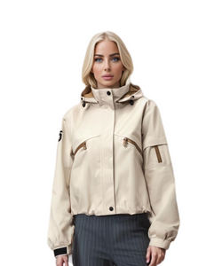 Stylischer wasserdichter kurzer Trenchcoat f&uuml;r Damen