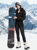 Setelan Ski Bahan Matte dengan Tudung Tak Terlihat