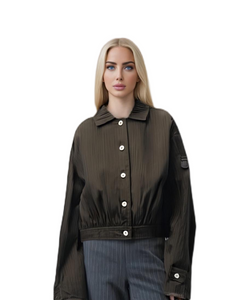 Stilvolle, verk&uuml;rzte Damen-Freizeitjacke aus Jacquard