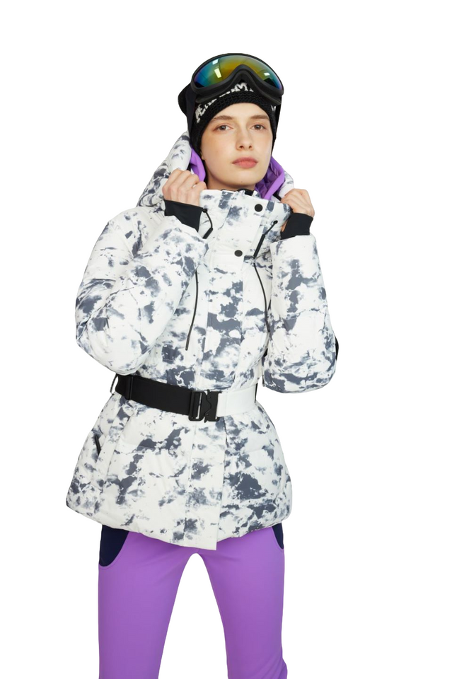 Chaqueta de esqu&iacute; estampada para mujer