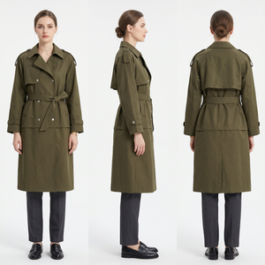 Long II-in-I fossa tunica - detachable Solum, Stillaret Humeros, Blazer Collarem, Conversorum a fossa ad Short Jacket