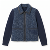 Parisini-inspirati Tuedam Knit Hybrid Jacket - aqua-repellens, Contra Binding, Tailored Short Silhouette
