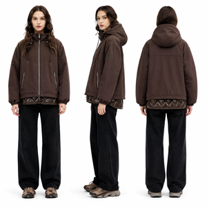Quilted အတွင်းအလွှာပါ 2-in-1 Modular Short Jacket