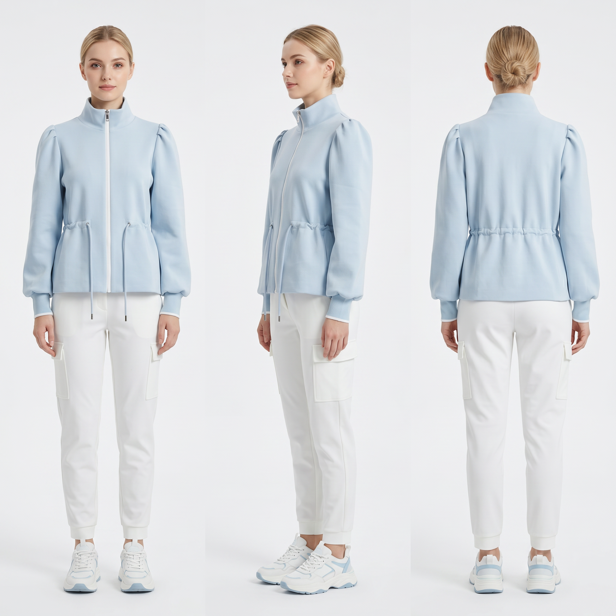 Veste de plong&eacute;e &agrave; manches bouffantes pour femme – Taille cintr&eacute;e, hydrofuge, transition d&eacute;contract&eacute;e vers active