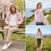 Giacca a vento idrorepellente bicolore da donna – Foderata in rete, nylon opaco, giacca casual da esterno