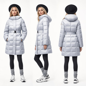 Stylov&yacute; ultra - lehk&eacute; dlouh&eacute; d&aacute;msk&eacute; peř&iacute; - jako Puffer Coat